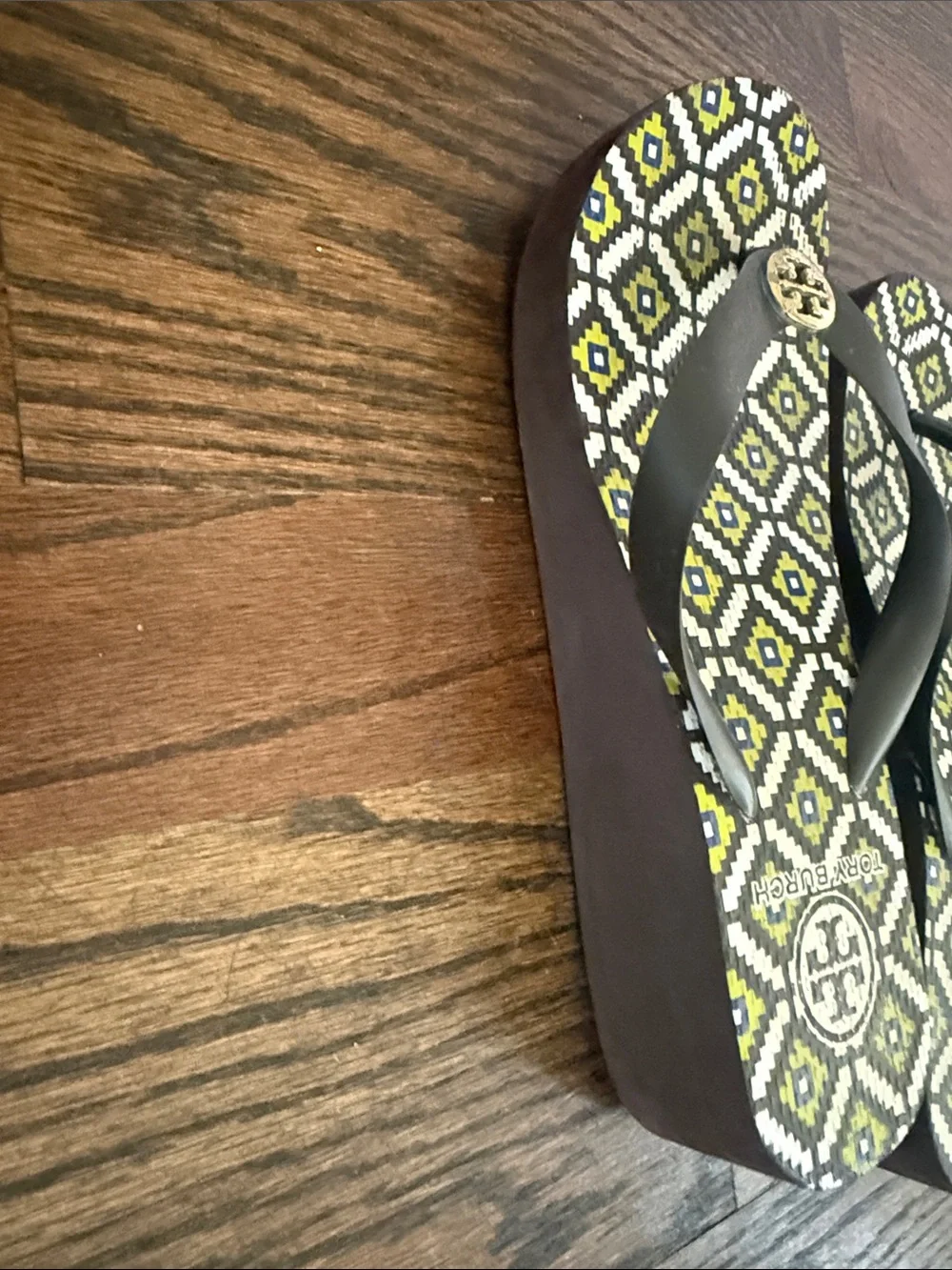 Tory Burch Wedge Flip Flops 7 Excellent Condition